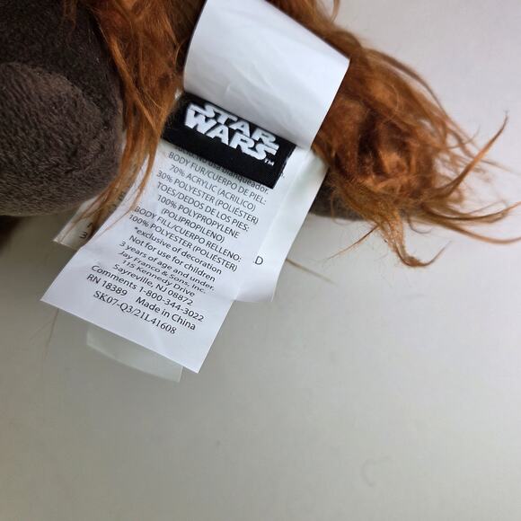 Star Wars Bantha Plush Pillow Jay Franco Mandalorian 14” Brown Shaggy Faux Fur - Picture 8 of 15